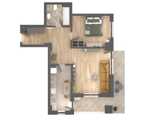 Apartament finalizat, 2 camere, Podu Ros Bloc Nou, etaj 5