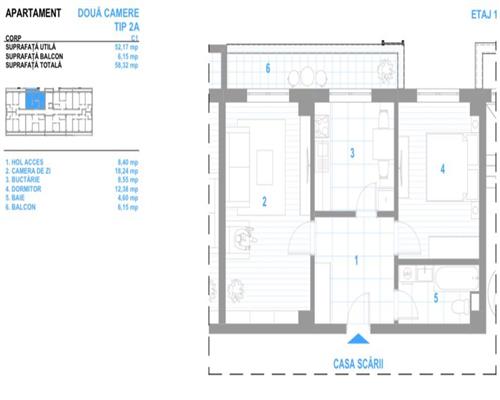 Tva inclus, intabulat, apartament premium, 2 camere, Bucium  Visan