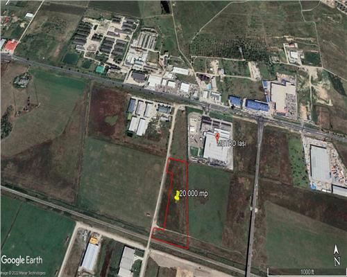 Teren 20.000 mp pentru dezvoltare industriala – zona Metro Iasi